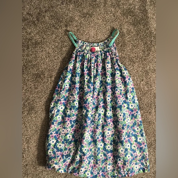 Mini Boden Printed Dress Set in Sea Breeze Blue Floral Print Size 7-8 Years - Picture 3 of 16
